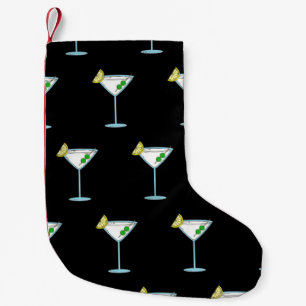 Martini Lovers Cocktail Glass Bartender Alcohol Small Christmas Stocking