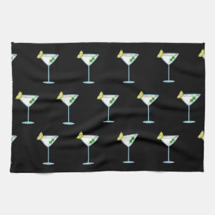 Martini Lovers Cocktail Glass Bartender Alcohol Tea Towel