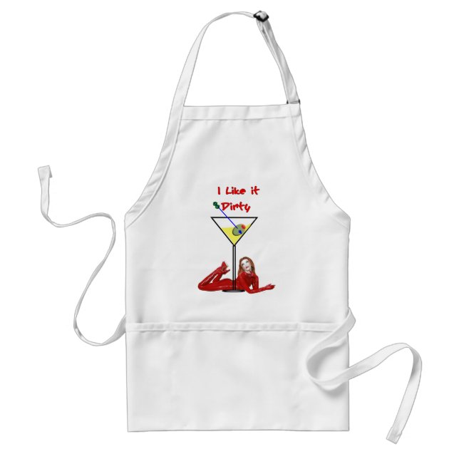 Martini Lovers Gifts "I Like it Dirty!" Standard Apron (Front)