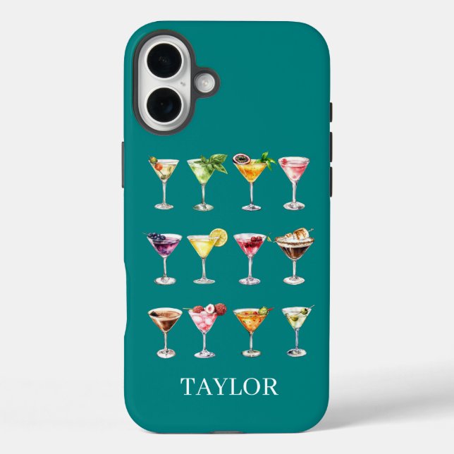 Martini Madness Monogrammed Case-Mate iPhone Case (Back)