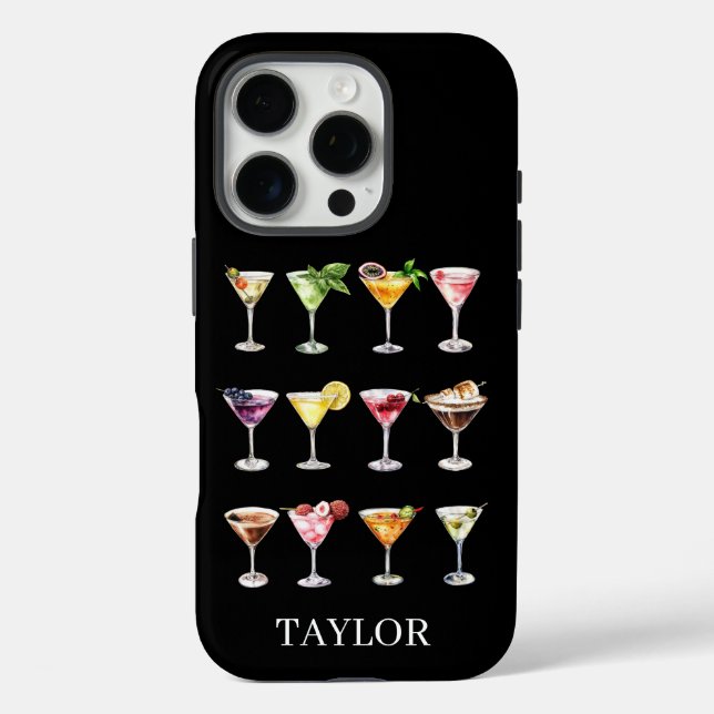 Martini Madness Monogrammed Case-Mate iPhone Case (Back)