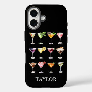 Martini Madness Monogrammed iPhone 16 Case