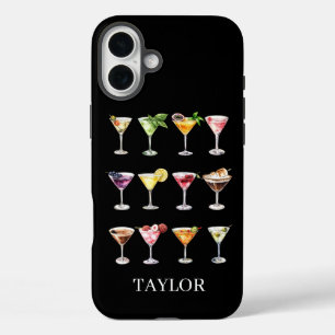 Martini Madness Monogrammed iPhone 16 Plus Case