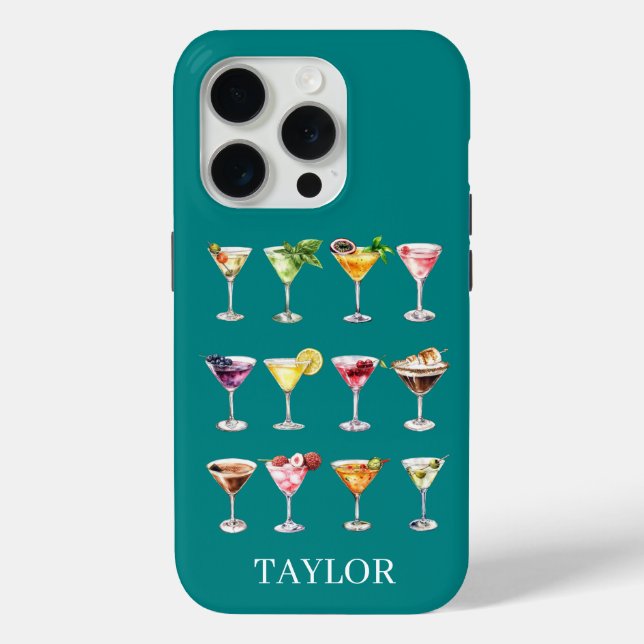 Martini Madness Monogrammed Case-Mate iPhone Case (Back)