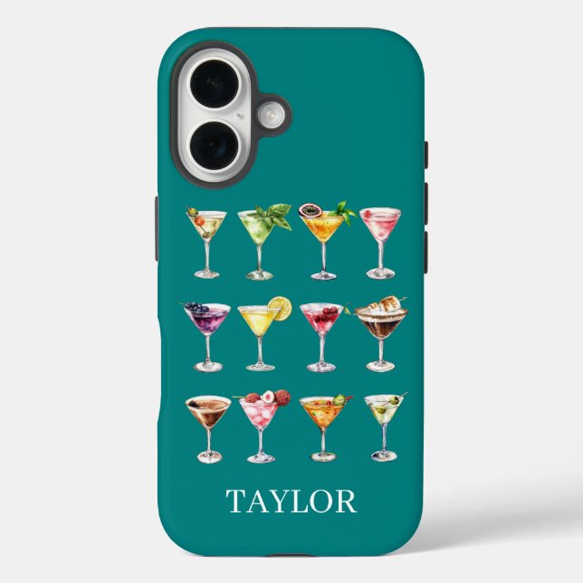 Martini Madness Monogrammed Case-Mate iPhone Case (Back)