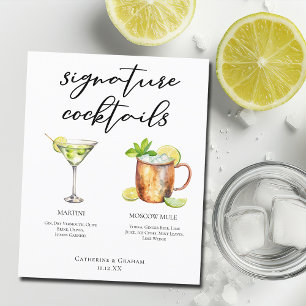 Martini Moscow Mule Signature Cocktails Menu