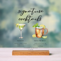 Martini Moscow Mule Wedding Signature Cocktails