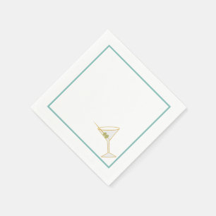 Martini & Olive Cocktail Napkin II