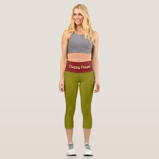 "MARTINI OLIVE" Custom High-Waisted Capri Pants