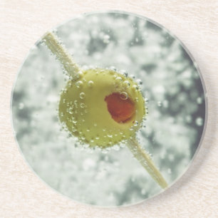 Martini Olive Sandstone Coasters