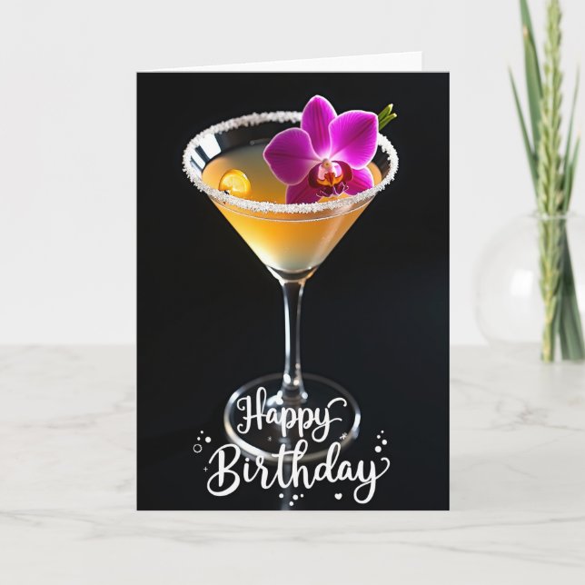 Martini Orchid Celebration Card (Front)