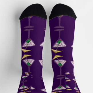 Martini Party Crew Socks