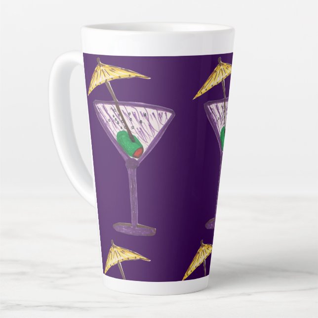 Martini Party Latte Mug (Left Angle)