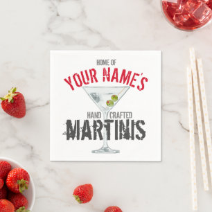 Martini Personalized Napkin