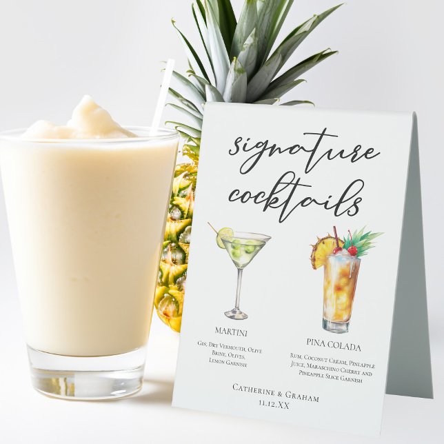 Martini Piña Colada Signature Cocktails Menu (Creator Uploaded)
