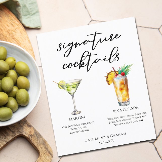 Martini Piña Colada Signature Cocktails Menu (Creator Uploaded)
