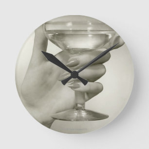 Martini Round Clock