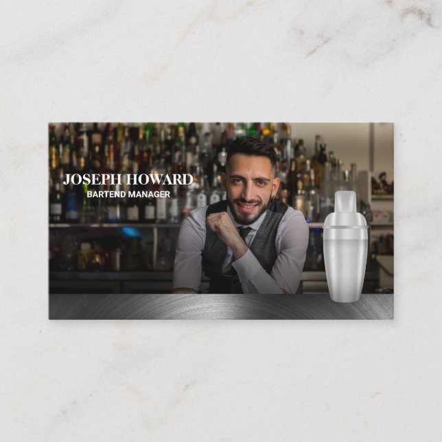 Martini Shaker | Bartender Business Card (Front)