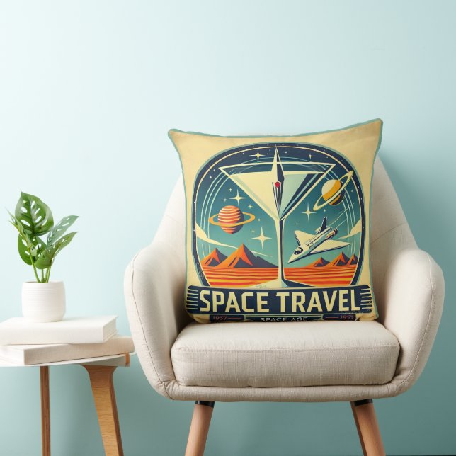 Martini Space Travel 1957 New Worlds Logo Cushion (Chair)