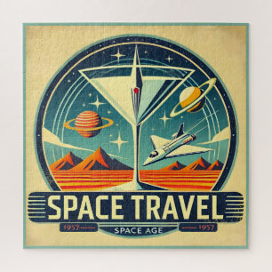 Martini Space Travel 1957 New Worlds Logo Jigsaw Puzzle