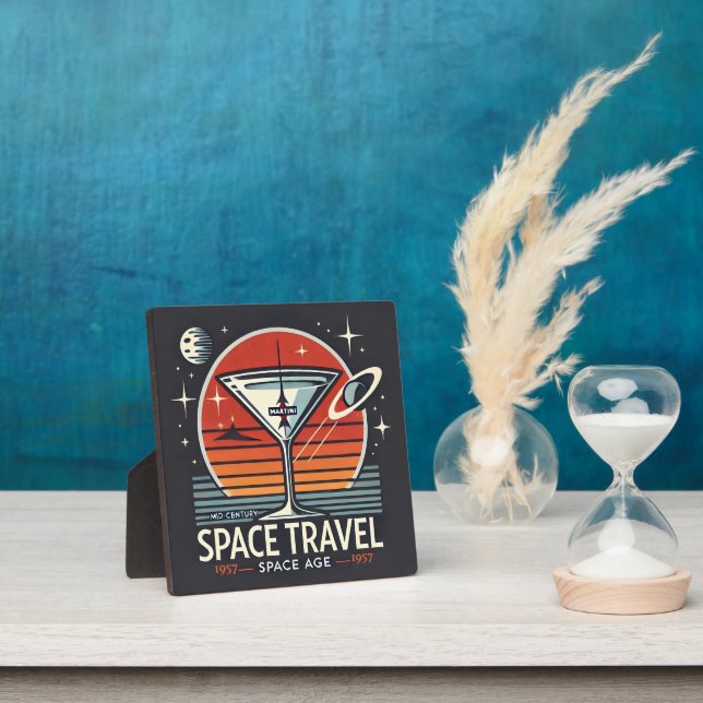 Martini Space Travel 1957 Space Age Logo Plaque (Insitu)