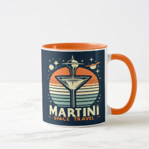 Martini Space Travel Lift Off Logo Mug