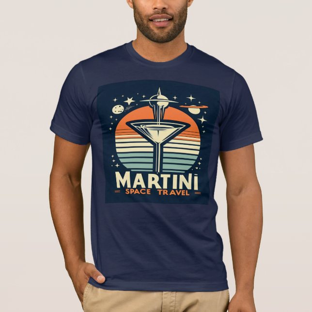 Martini Space Travel Lift Off Logo T-Shirt (Front)