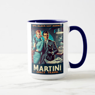 Martini Space Travel Poster SP5: Black Cat Agency Mug