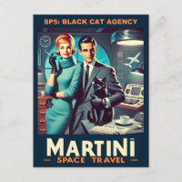 Martini Space Travel Poster SP5: Black Cat Agency