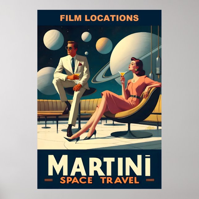 Martini Space Travel Posters Film Locations (Front)
