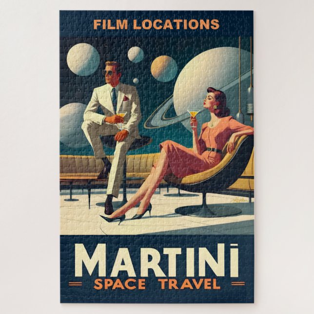 Martini Space Travel Posters Film Locations Jigsaw Puzzle (Vertical)