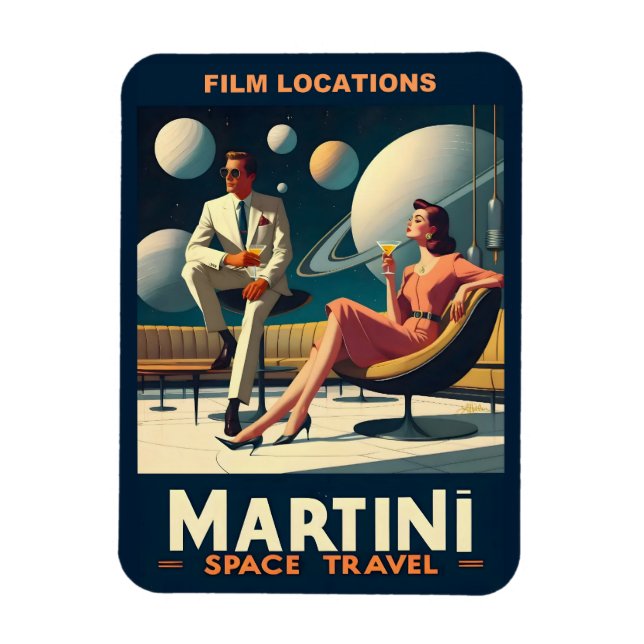 Martini Space Travel Posters Film Locations Magnet (Vertical)