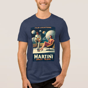 Martini Space Travel Posters Film Locations Tri-Blend Shirt