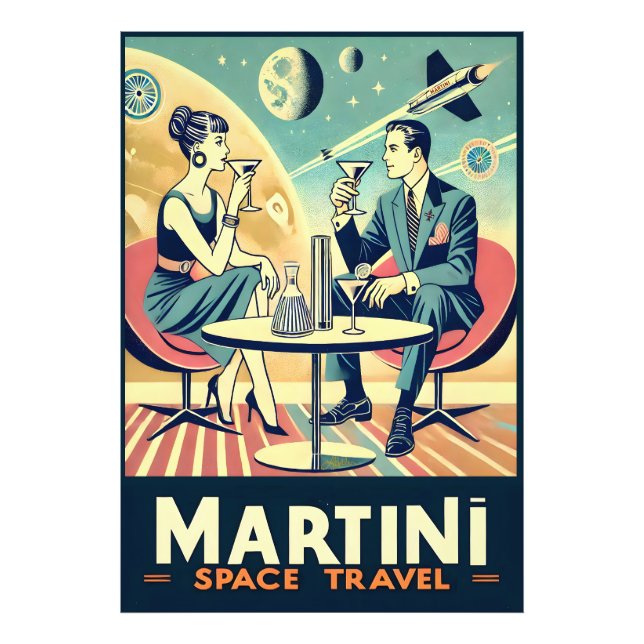 Martini Space Travel Posters Flight Crew (Front)