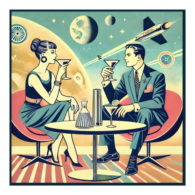 Martini Space Travel Posters Flight Crew (Front)