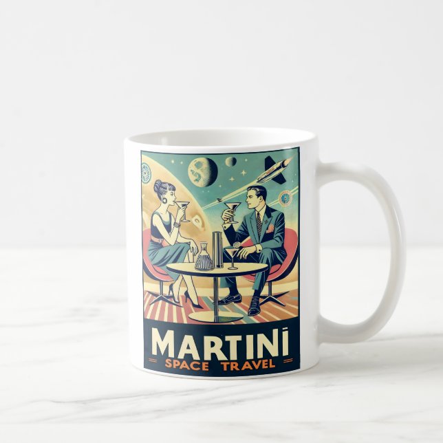 Martini Space Travel Posters Flight Crew Coffee Mug (Right)