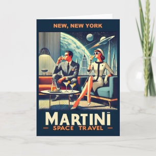 Martini Space Travel Posters New, New York Card