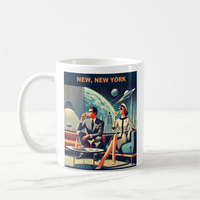 Martini Space Travel Posters New, New York Coffee Mug (Left)