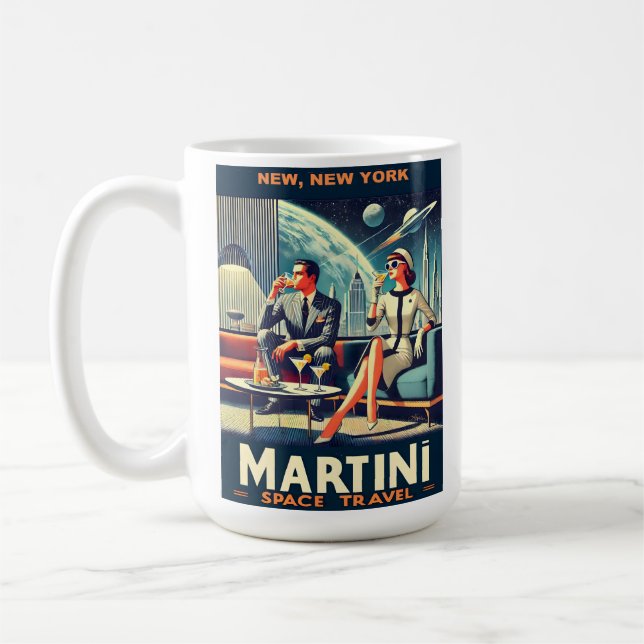 Martini Space Travel Posters New, New York Coffee Mug (Left)