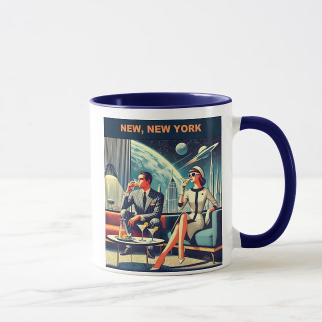 Martini Space Travel Posters New, New York Mug (Right)
