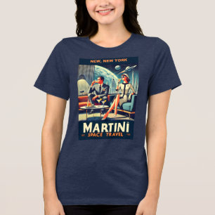 Martini Space Travel Posters New, New York Tri-Blend Shirt