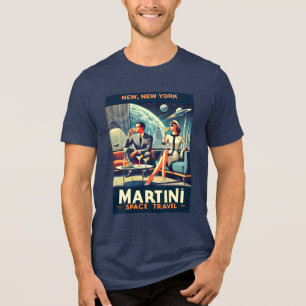 Martini Space Travel Posters New, New York Tri-Blend Shirt