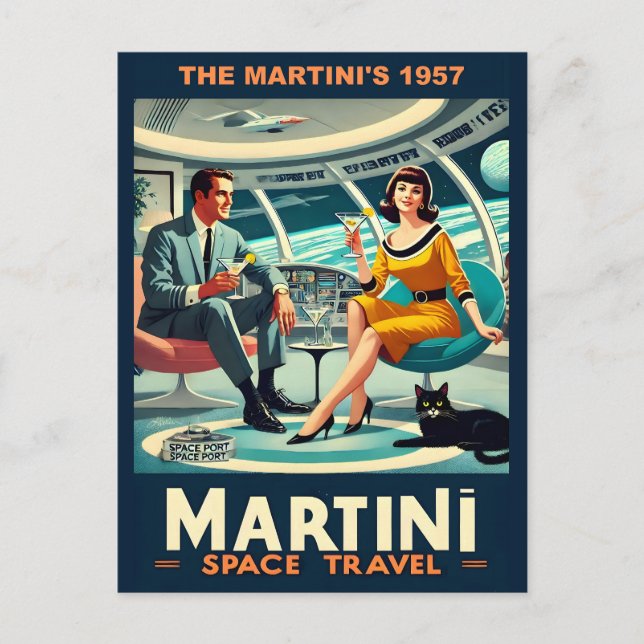 Martini Space Travel Posters The Martini's 1957 Postcard (Front)