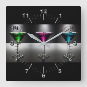 Martini Square Wall Clock