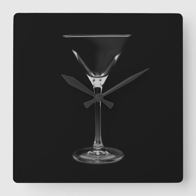 martini square wall clock (Front)