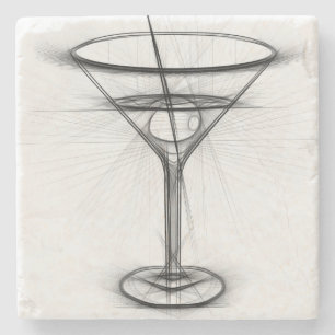 Martini Stone Coaster