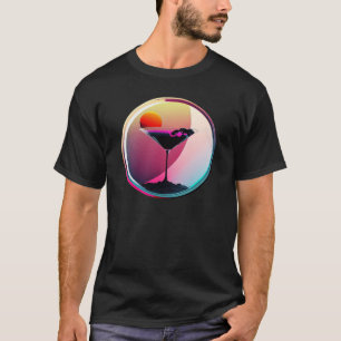 Martini Synthwave 80s Retrowave Aesthetic T-Shirt