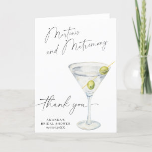 Martini Thank you Bridal shower  Card