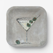 Martini Time 7" Paper Plate