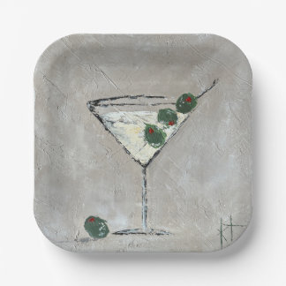 Martini Time 7" Paper Plate